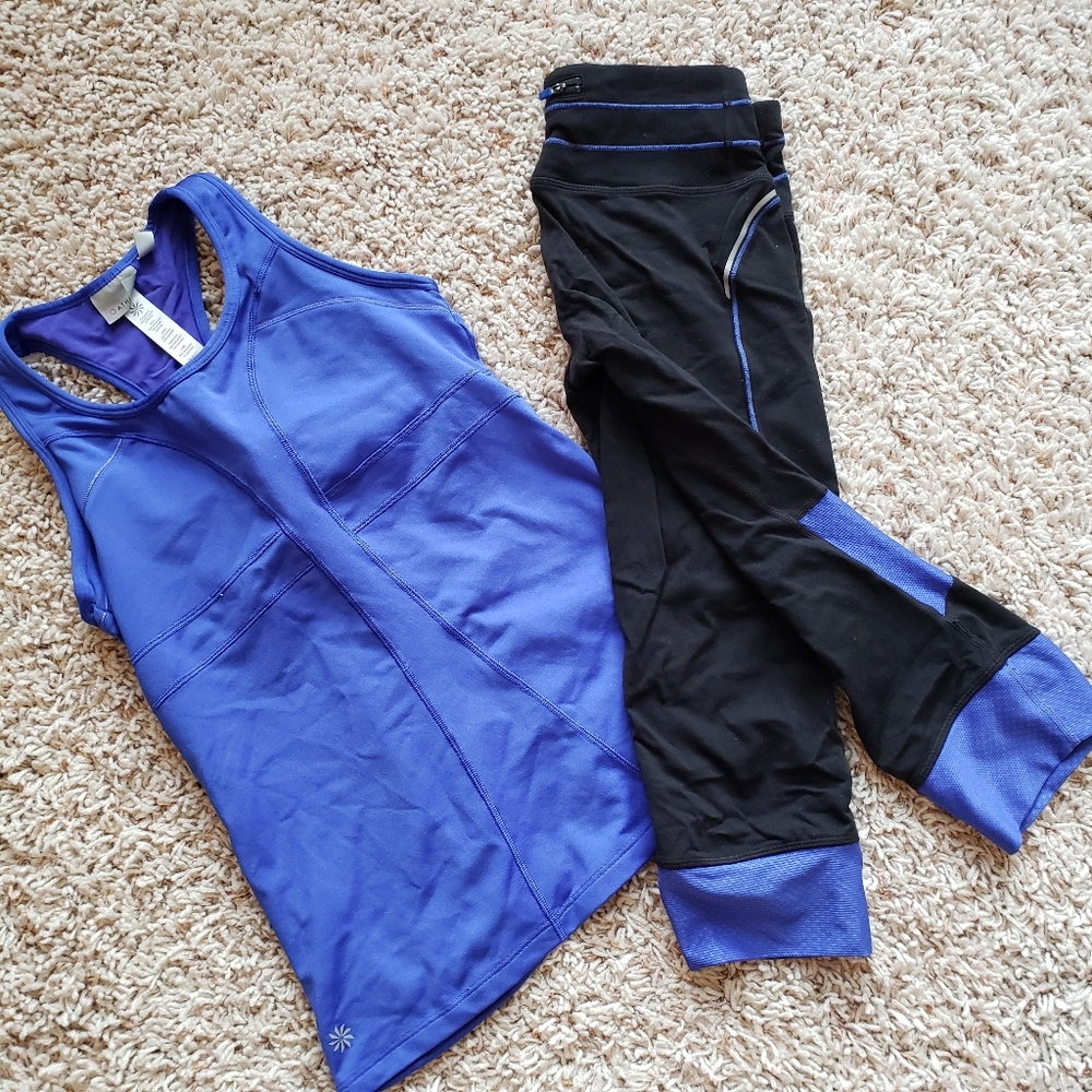 Athleta Top and Crop Set XS